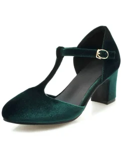 Fashion Retro Stage Retro T-Strap Mary Jane High Heel Shoes