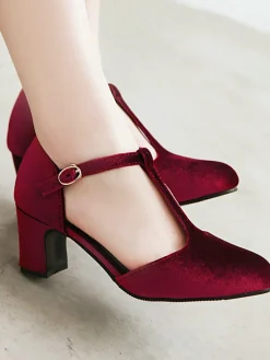 Sale Retro Stage Retro T-Strap Mary Jane High Heel Shoes