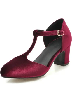 Sale Retro Stage Retro T-Strap Mary Jane High Heel Shoes