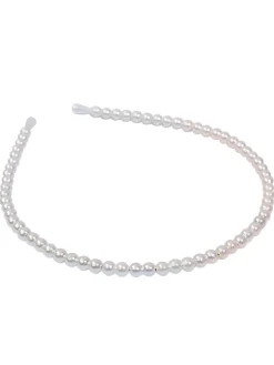 New Retro Stage Retro White Pearls Headband