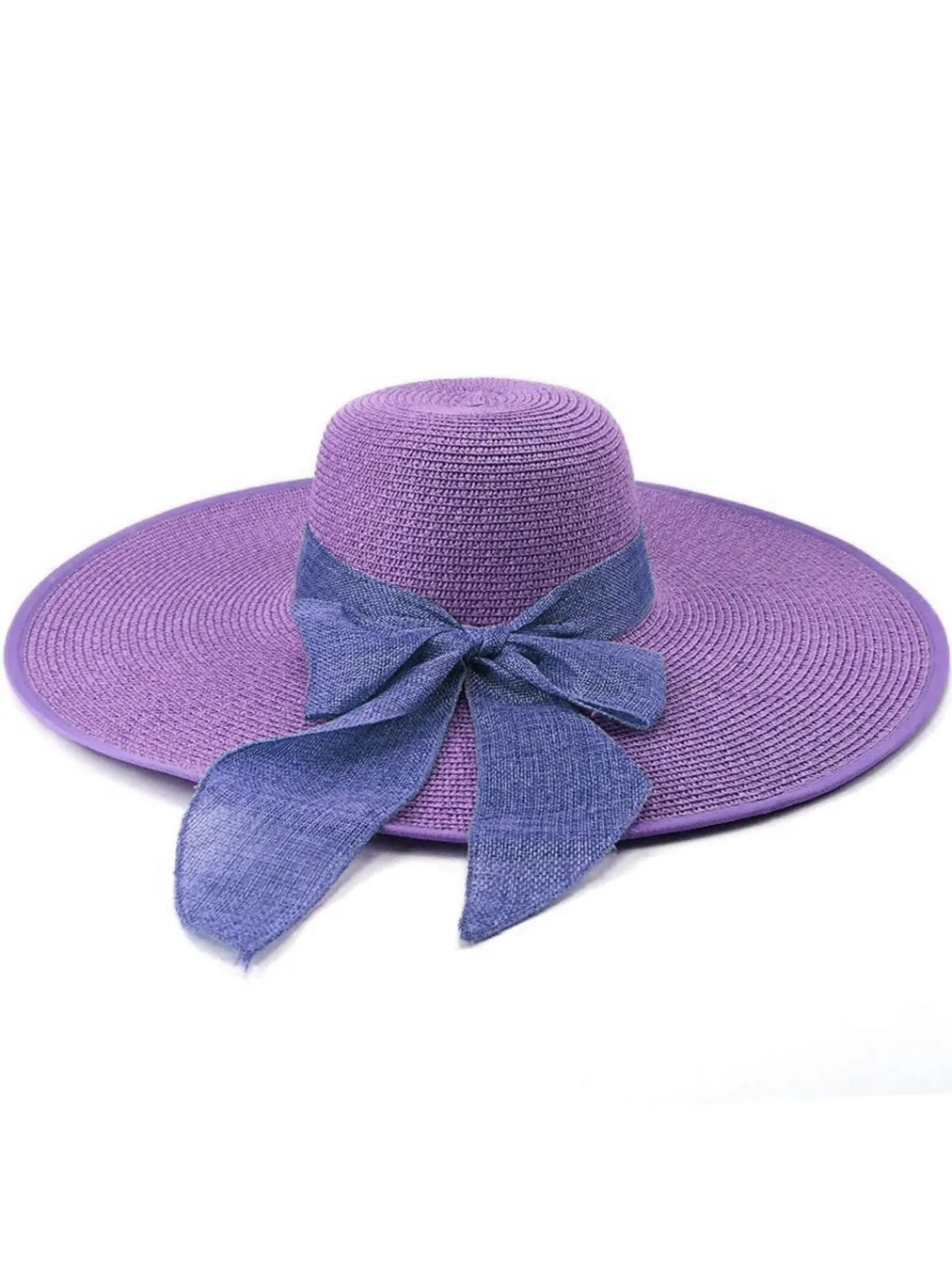 Best Retro Stage Ribbon Wide Brim Raffia Sun Hat