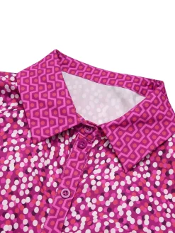 Best Retro Stage 1930s Lapel Polka Dots Maxi Dress Rose Red