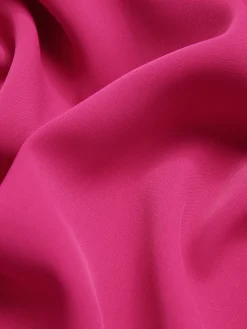 Online Retro Stage 1950s Off-Shoulder Ruffles Solid Jumpsuit Rose Red