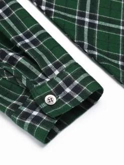 Best Retro Stage 1950s 3/4 Sleeve Plaid Belt Dress