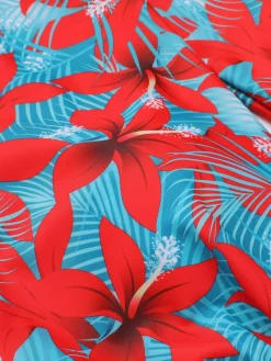 Fashion Retro Stage 1950s Bow Tie Floral Cross Straps Swimsuit