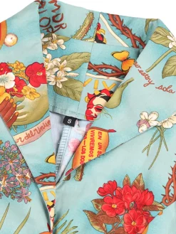 Best Retro Stage 1950s Button Comics Swing Dress Multi