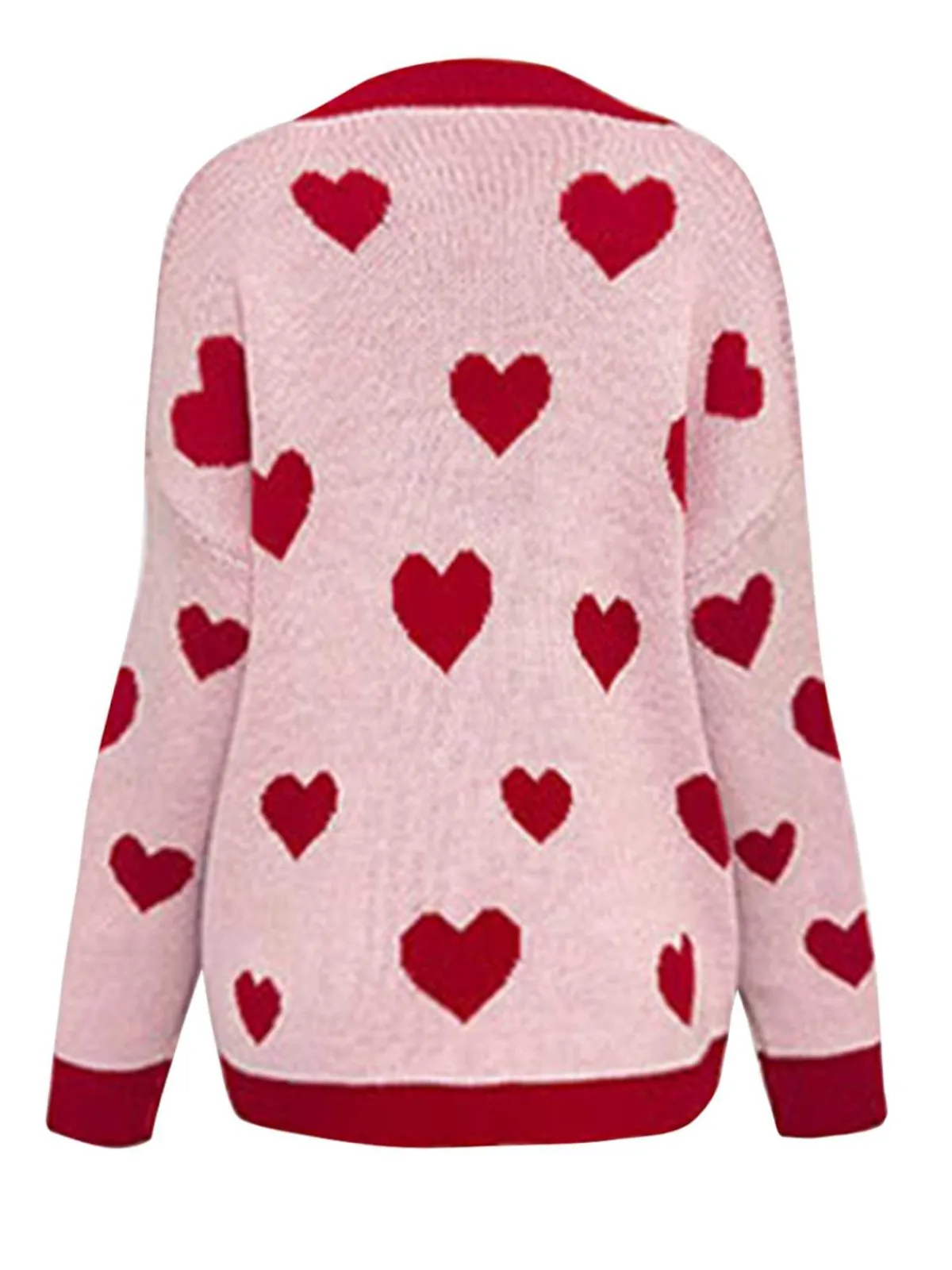 Outlet Retro Stage 1950s Button Heart Dot Knitted Cardigan