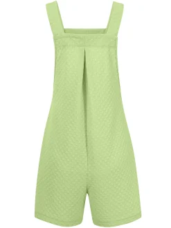 Discount Retro Stage 1940s Button Pocket Strap Straight Romper