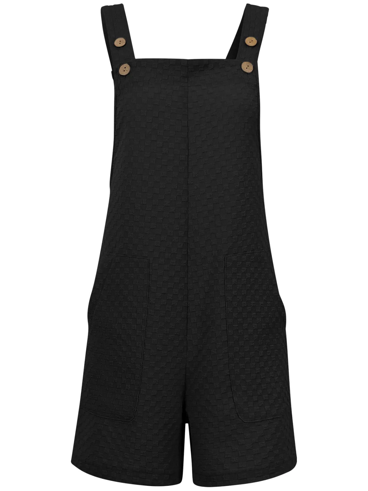 Discount Retro Stage 1940s Button Pocket Strap Straight Romper