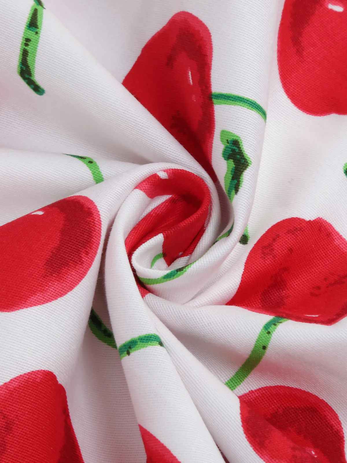 Clearance Retro Stage 1950s Cherry Sweetheart Short Sleeve Lace Up Dress