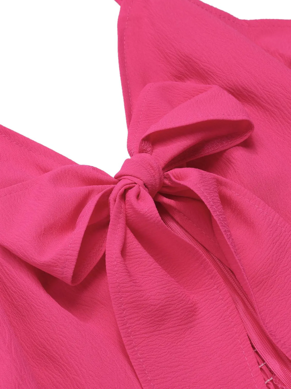 Hot Retro Stage 1950s Chest Bow Spaghetti Strap Jumpsuit