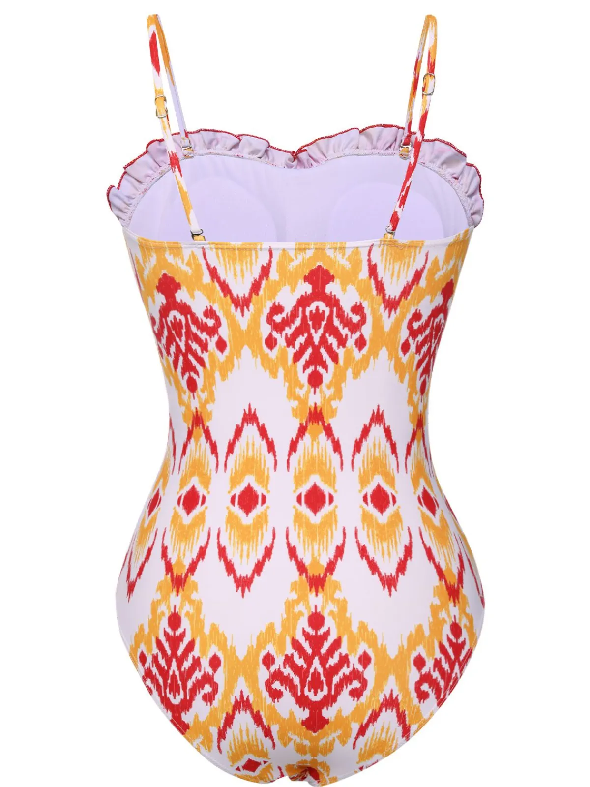 Discount Retro Stage 1960s Smocking Strap Bandeau Swimsuit Chevron