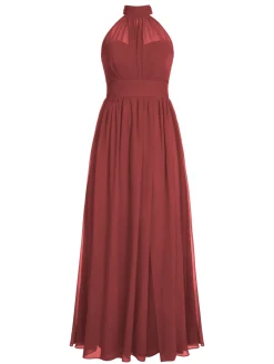 Clearance Retro Stage 1950s Chiffon Sleeveless Solid Vintage Dress