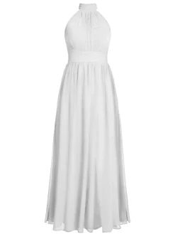 Clearance Retro Stage 1950s Chiffon Sleeveless Solid Vintage Dress