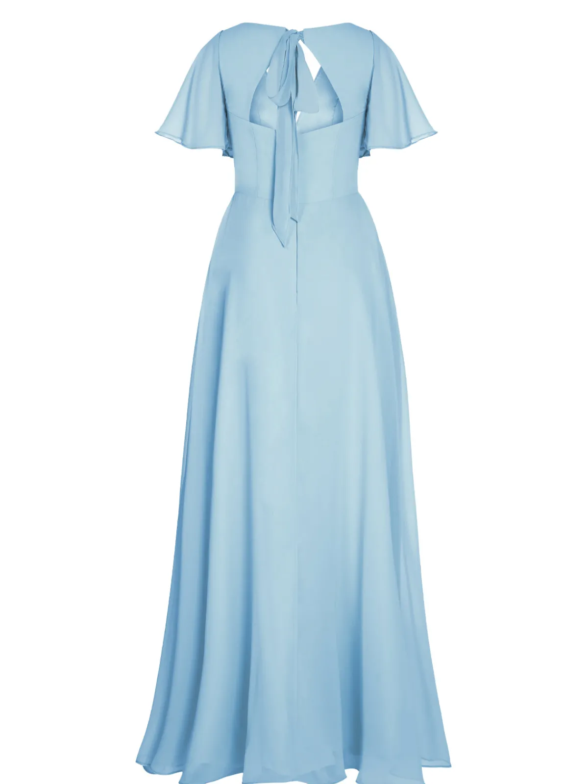 Discount Retro Stage 1950s Chiffon V-Neck Solid Vintage Dress