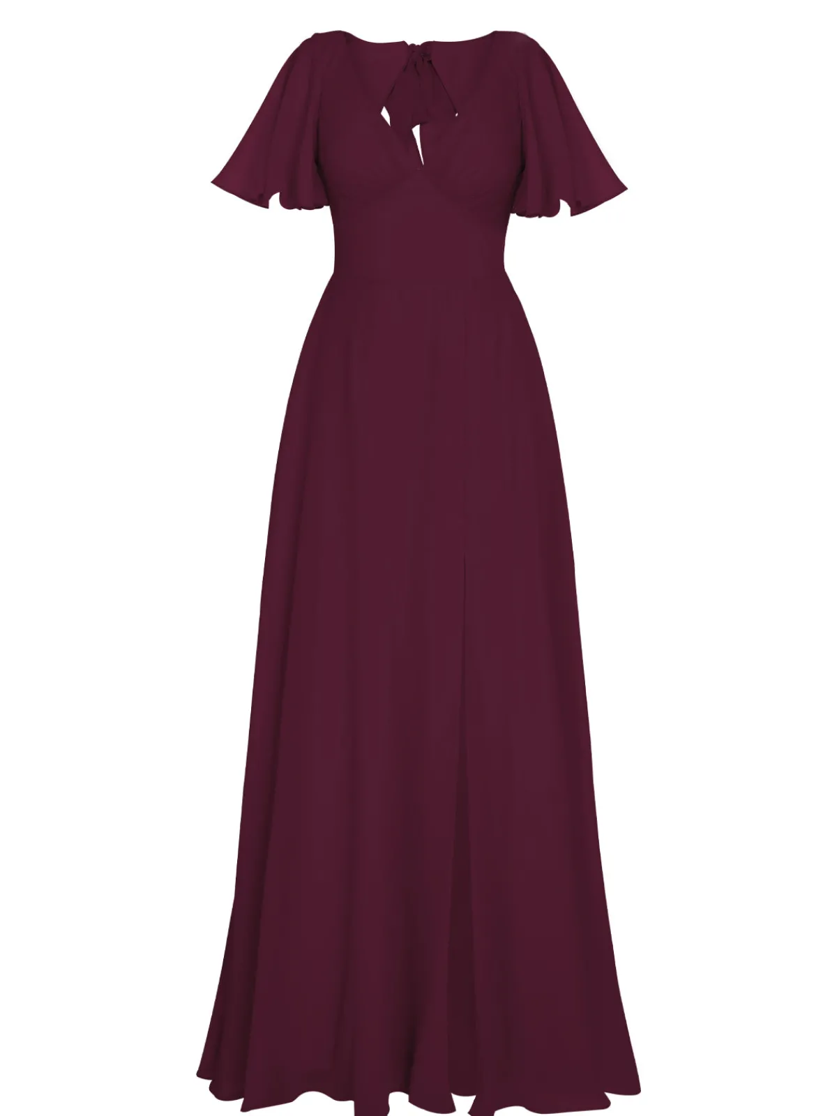 Discount Retro Stage 1950s Chiffon V-Neck Solid Vintage Dress