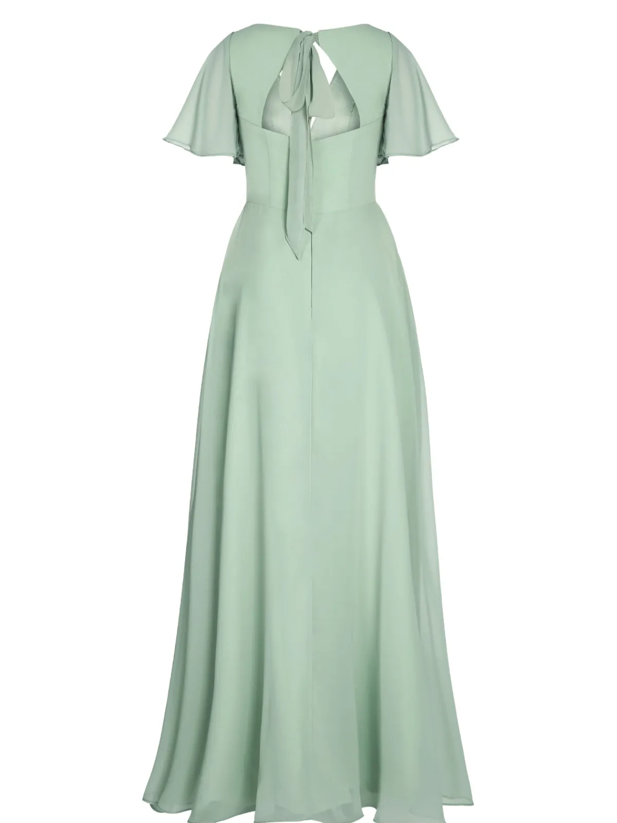 Discount Retro Stage 1950s Chiffon V-Neck Solid Vintage Dress