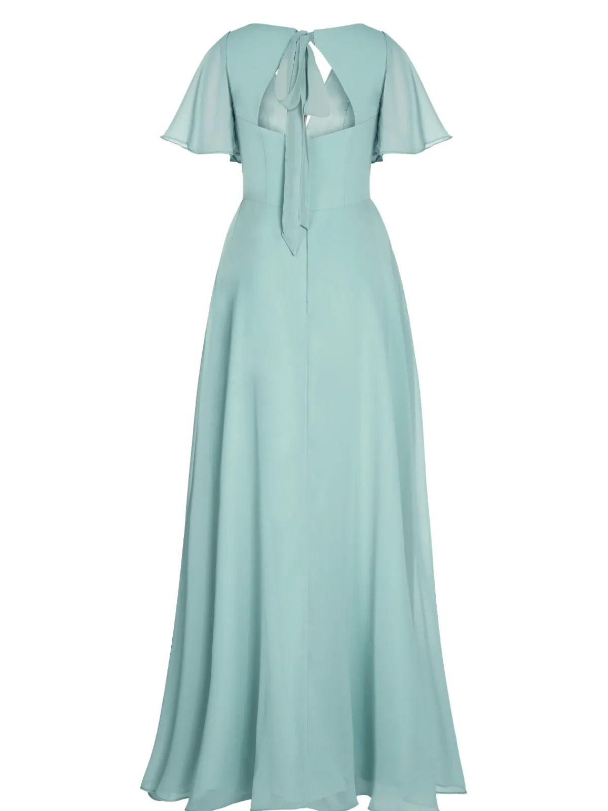Discount Retro Stage 1950s Chiffon V-Neck Solid Vintage Dress