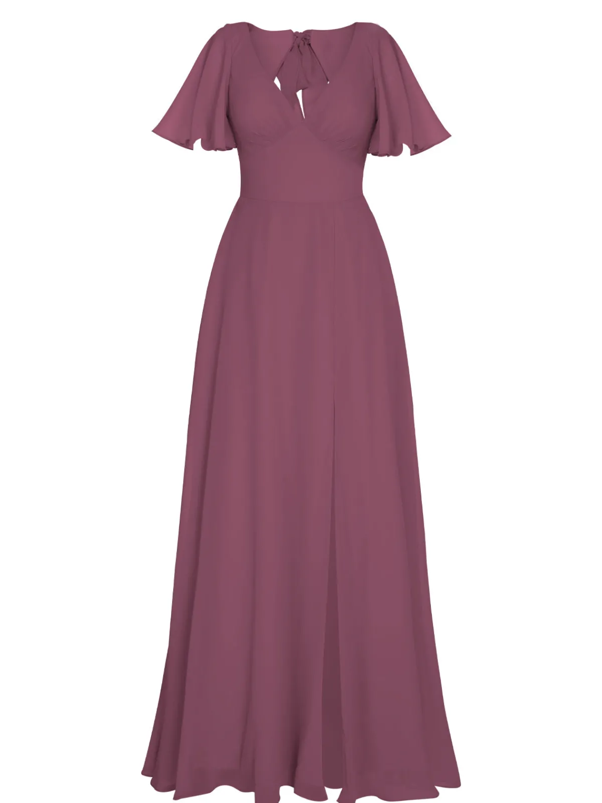 Discount Retro Stage 1950s Chiffon V-Neck Solid Vintage Dress