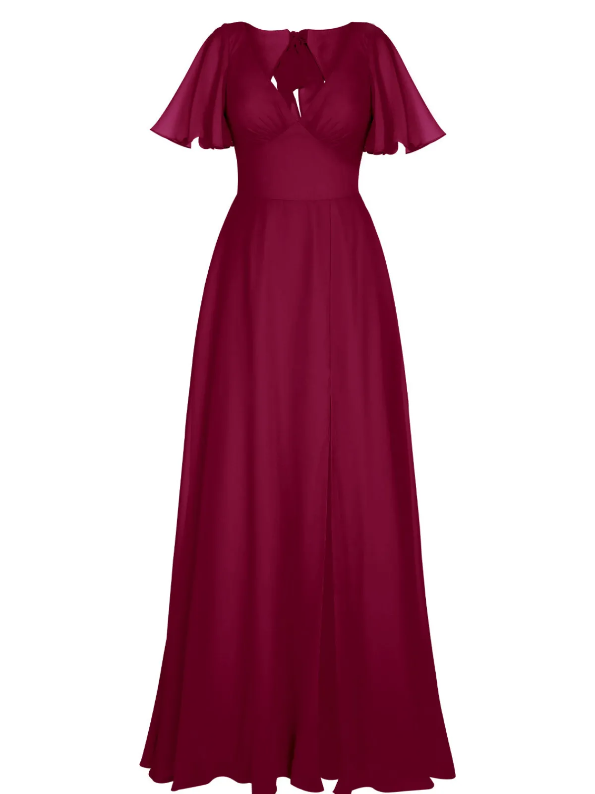 Discount Retro Stage 1950s Chiffon V-Neck Solid Vintage Dress