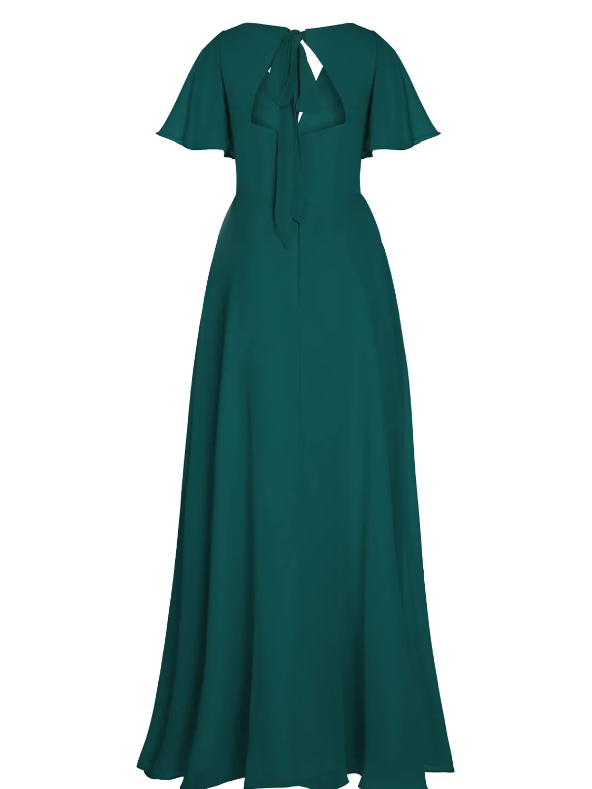 Discount Retro Stage 1950s Chiffon V-Neck Solid Vintage Dress