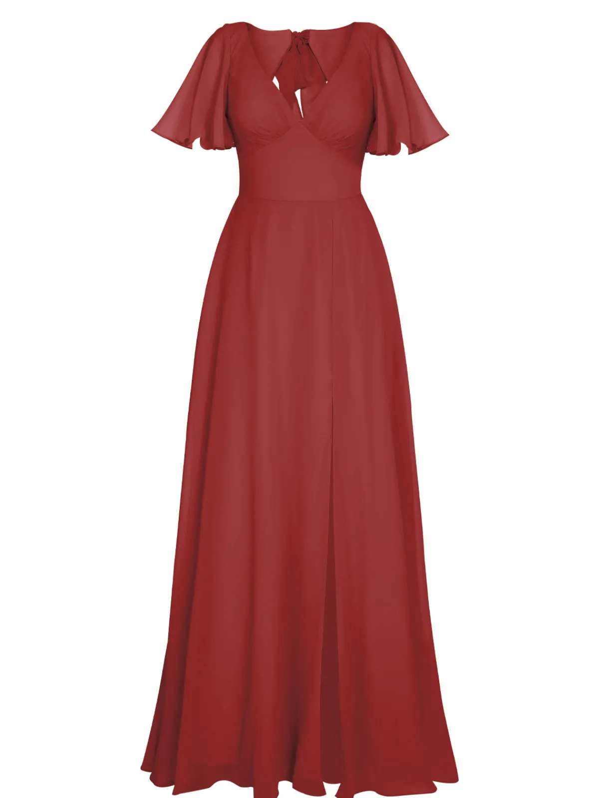 Discount Retro Stage 1950s Chiffon V-Neck Solid Vintage Dress