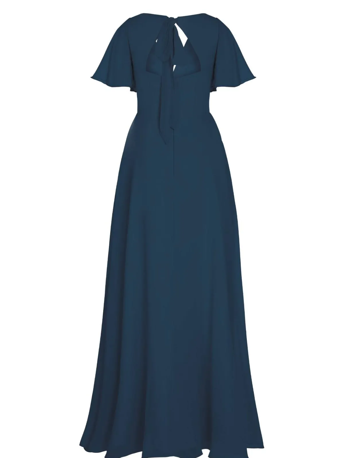 Discount Retro Stage 1950s Chiffon V-Neck Solid Vintage Dress