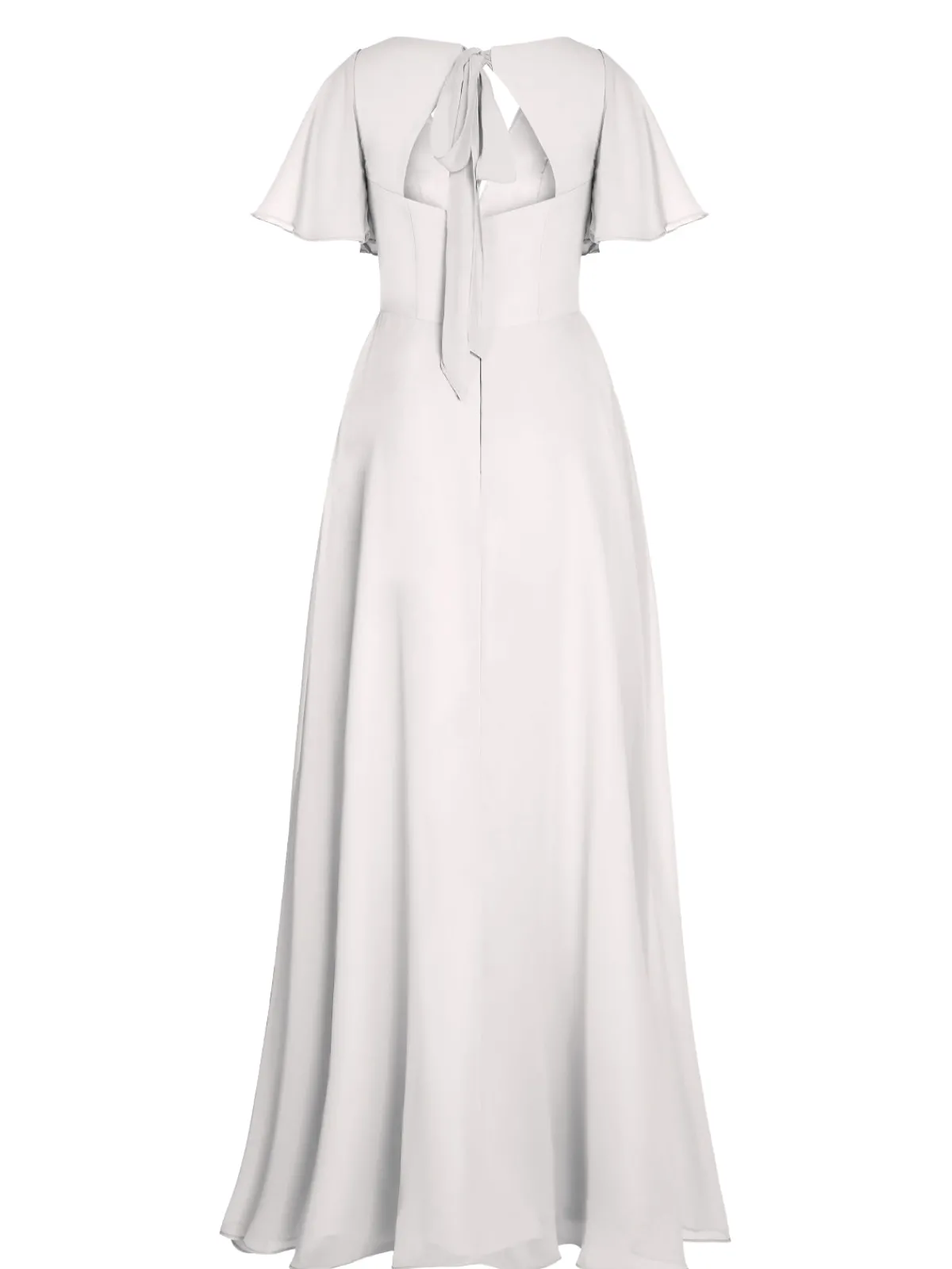 Discount Retro Stage 1950s Chiffon V-Neck Solid Vintage Dress