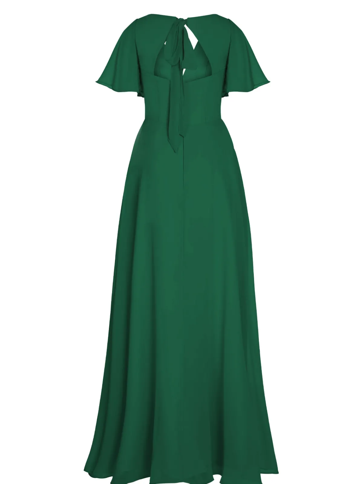 Discount Retro Stage 1950s Chiffon V-Neck Solid Vintage Dress