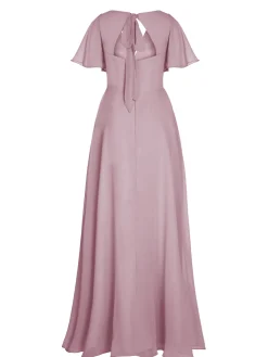 Discount Retro Stage 1950s Chiffon V-Neck Solid Vintage Dress