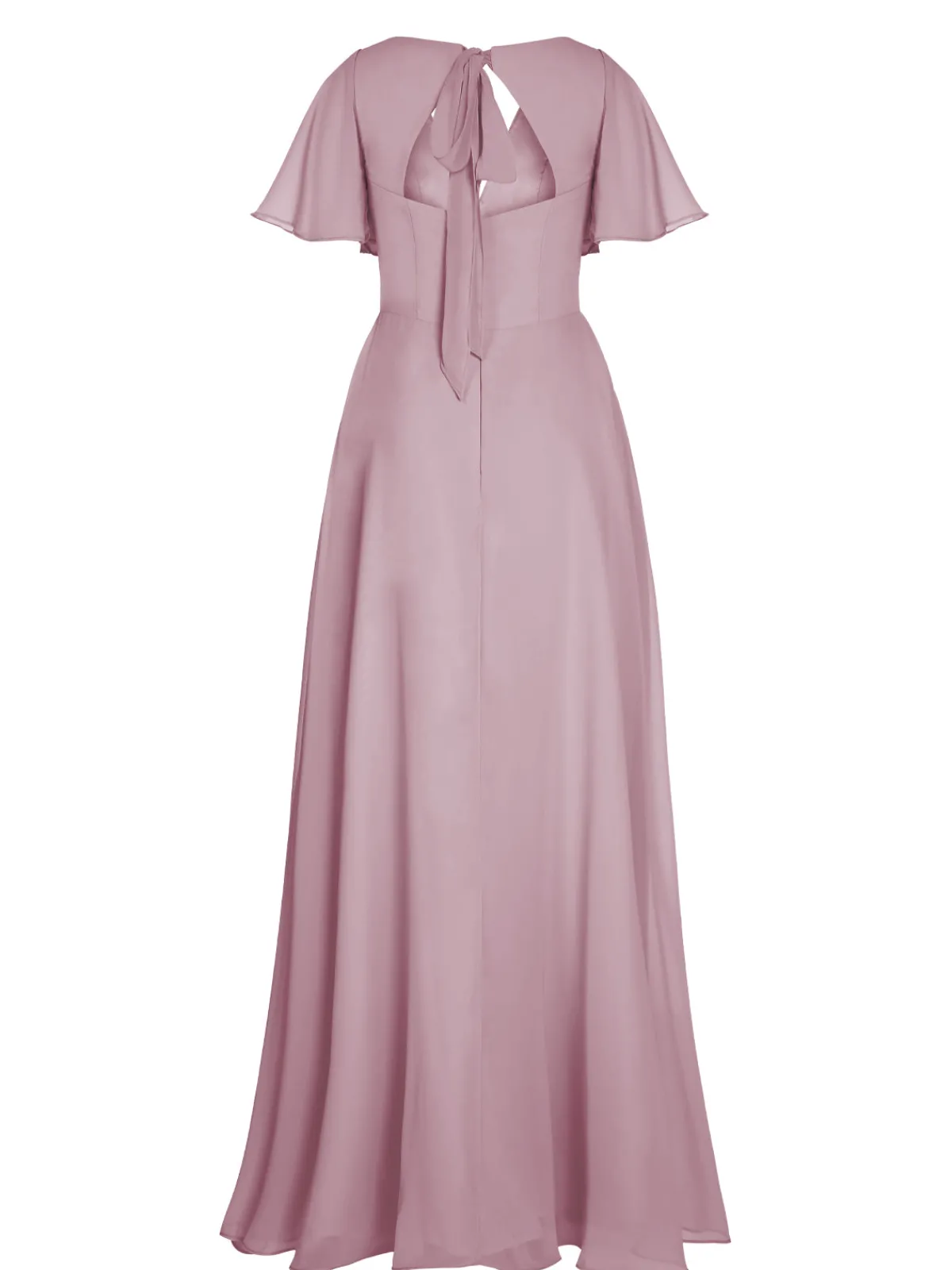 Discount Retro Stage 1950s Chiffon V-Neck Solid Vintage Dress