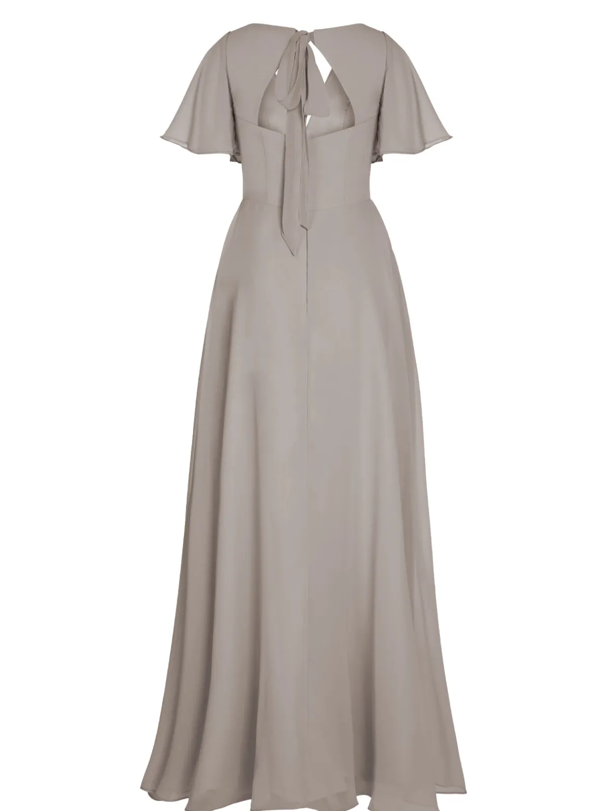 Discount Retro Stage 1950s Chiffon V-Neck Solid Vintage Dress