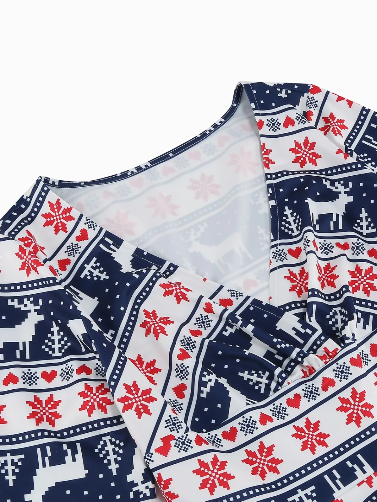 Clearance Retro Stage 1950s Christmas Patchwork V-neck Dress