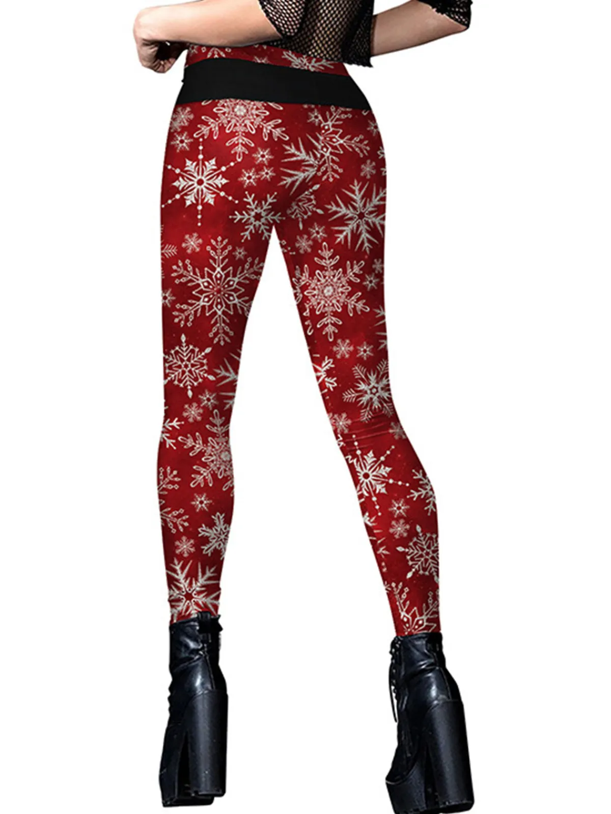 Fashion Retro Stage 1960s Christmas Printed Cute Leggings