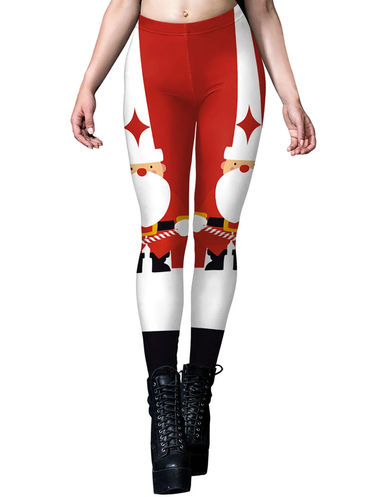 Fashion Retro Stage 1960s Christmas Printed Cute Leggings