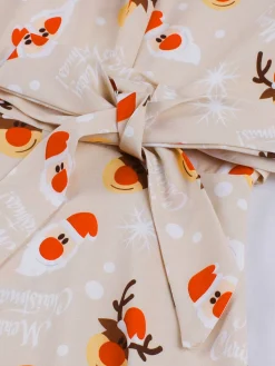 New Retro Stage 1950s Christmas Santa & Elk Print Swing Dress