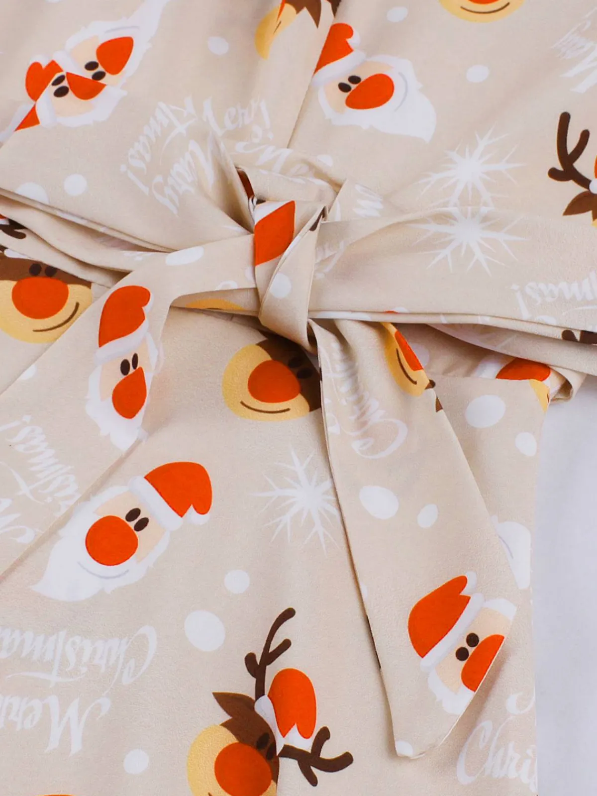 New Retro Stage 1950s Christmas Santa & Elk Print Swing Dress