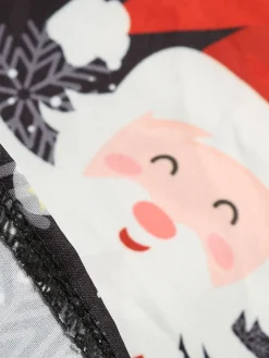 Best Retro Stage 1950s Christmas Santa Claus Lace Patchwork Dress Black
