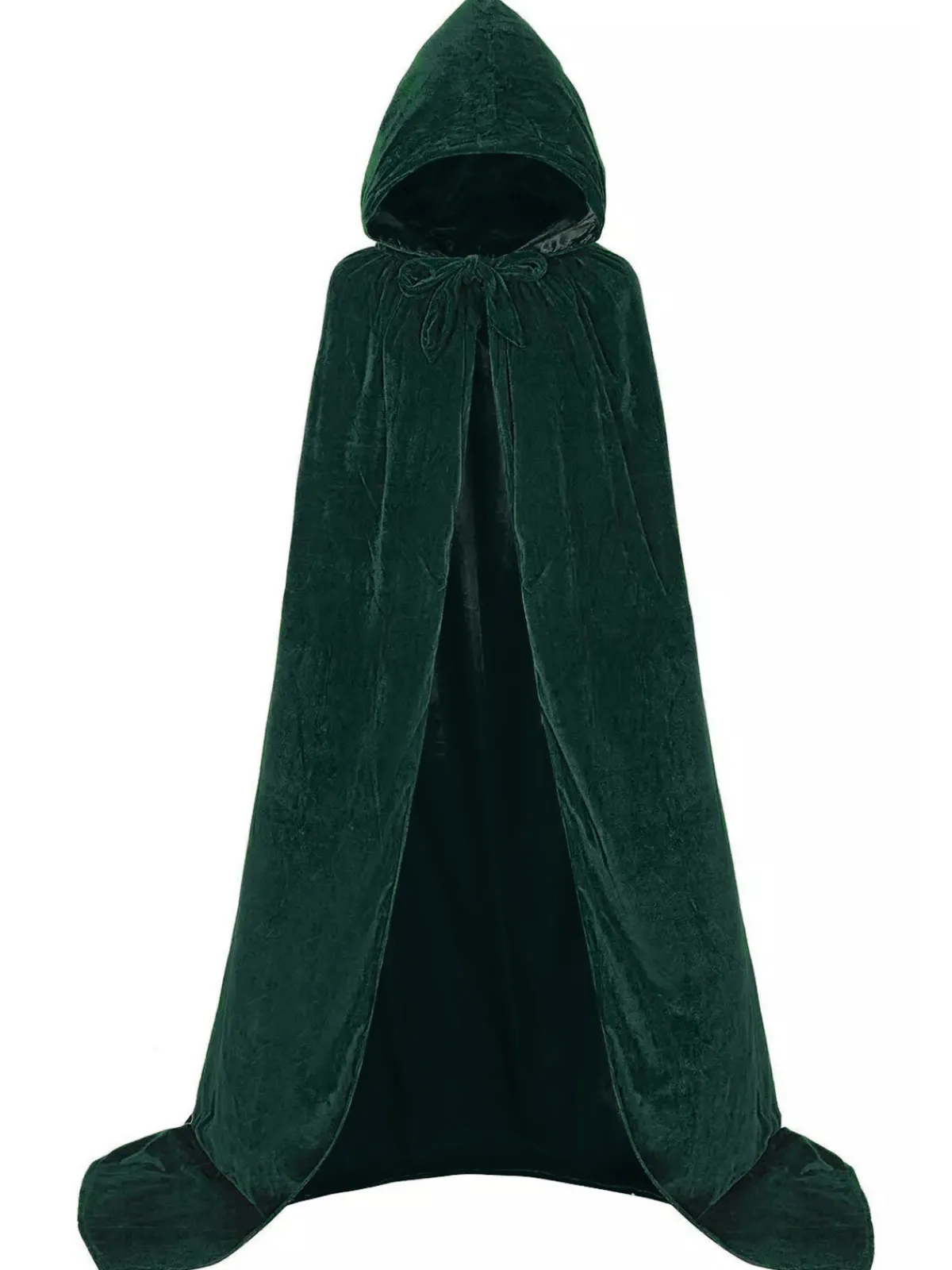 Best Retro Stage 1950s Christmas Solid Long Hooded Cape