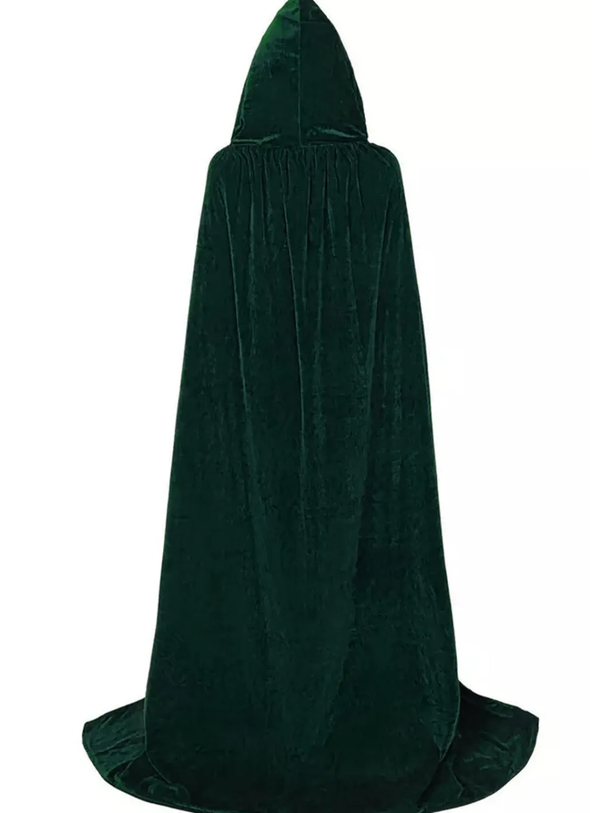 Best Retro Stage 1950s Christmas Solid Long Hooded Cape