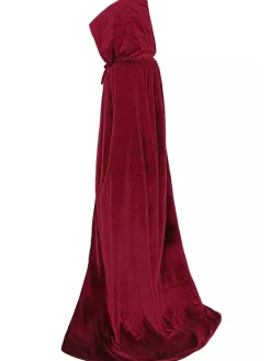 New Retro Stage 1950s Christmas Solid Long Hooded Cape