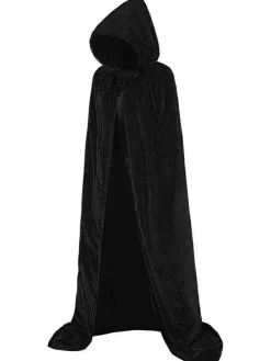 New Retro Stage 1950s Christmas Solid Long Hooded Cape