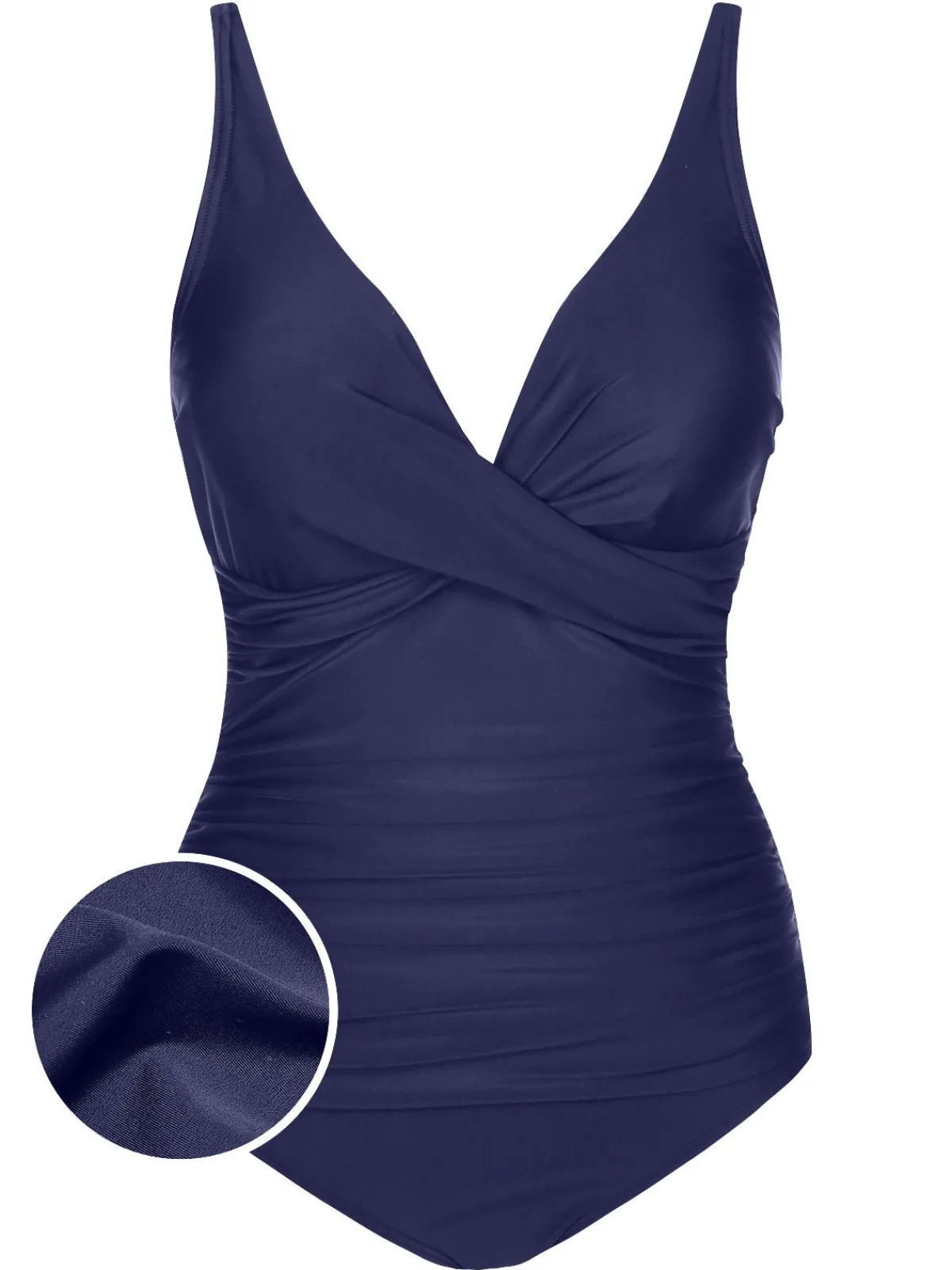 New Retro Stage 1950s Classic Solid One-Piece Swimsuit