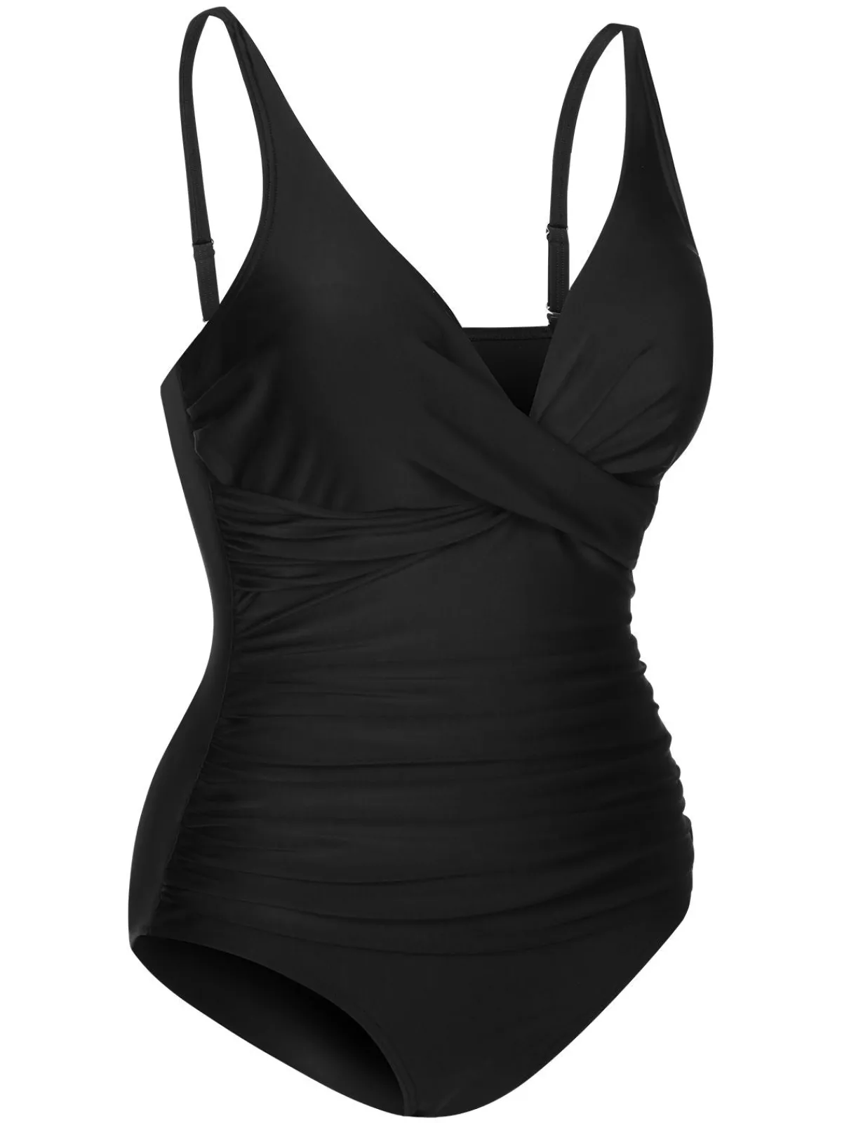New Retro Stage 1950s Classic Solid One-Piece Swimsuit