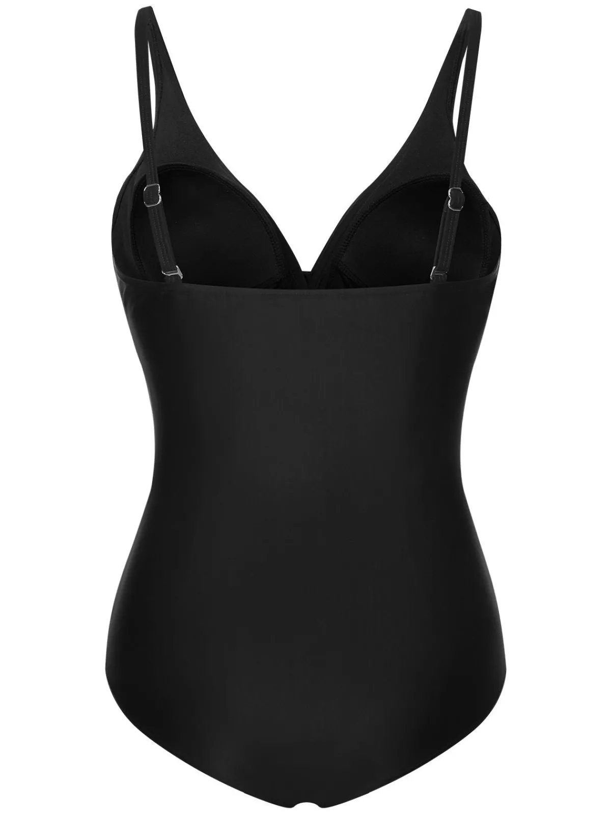 New Retro Stage 1950s Classic Solid One-Piece Swimsuit