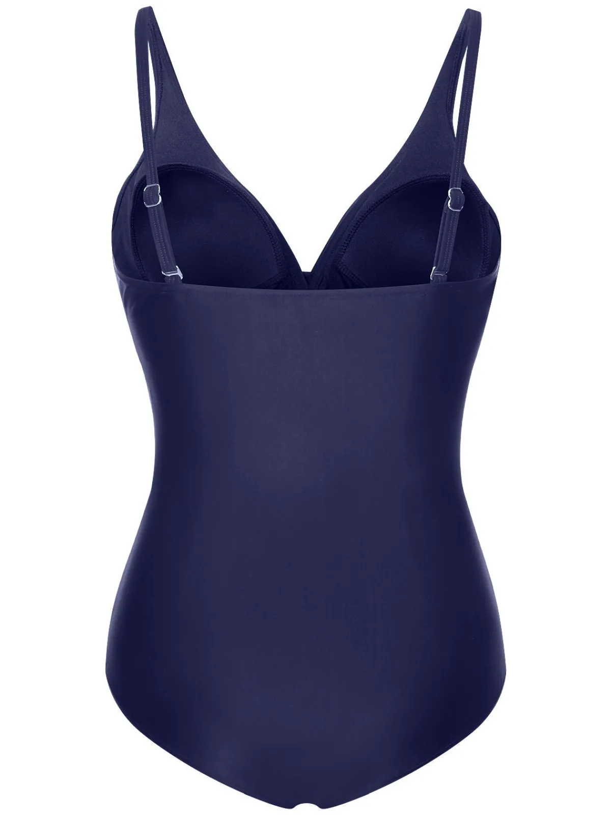 New Retro Stage 1950s Classic Solid One-Piece Swimsuit