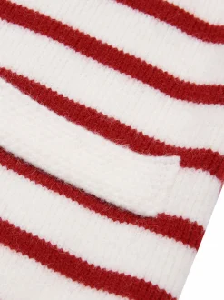 Clearance Retro Stage 1930s Contrast Striped Long Sleeve Knitted Cardigan