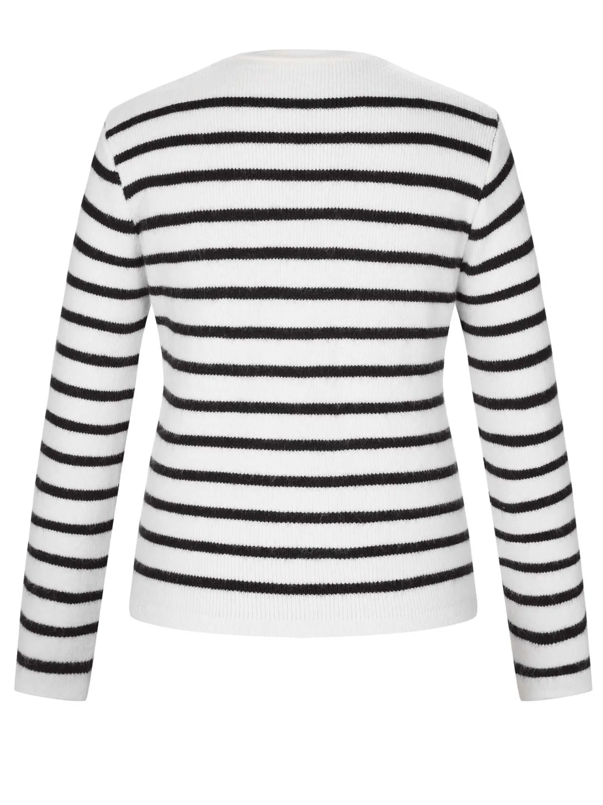 Clearance Retro Stage 1930s Contrast Striped Long Sleeve Knitted Cardigan
