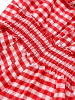 Outlet Retro Stage 1950s Cotton Lace Patchwork Gingham Plaid Romper