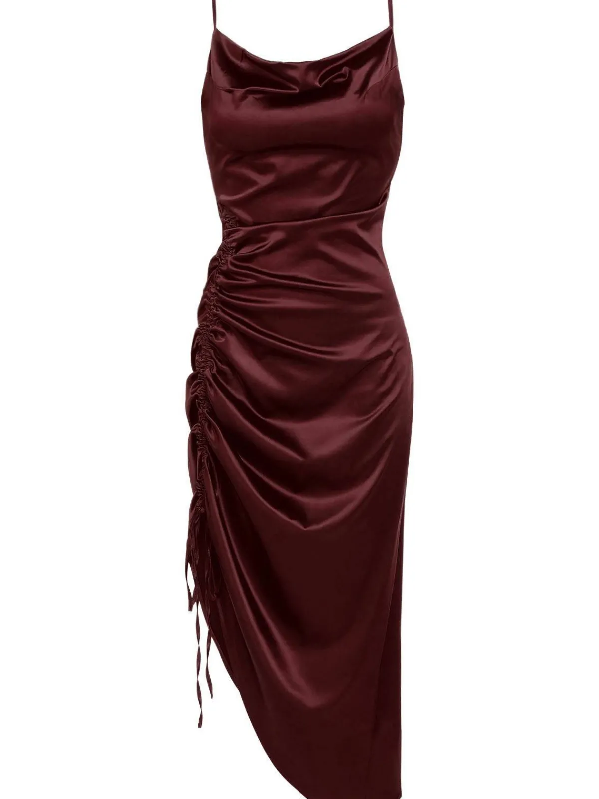 Outlet Retro Stage 1960s Drawstring Spaghetti Strap Pencil Dress